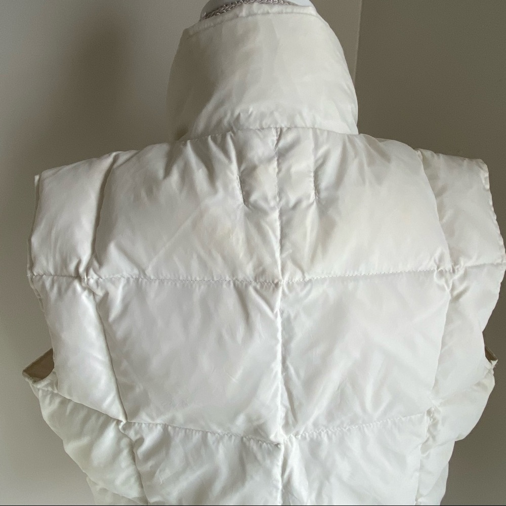 Lands' End Off-White Puffer Vest, S - Picture 14 of 16